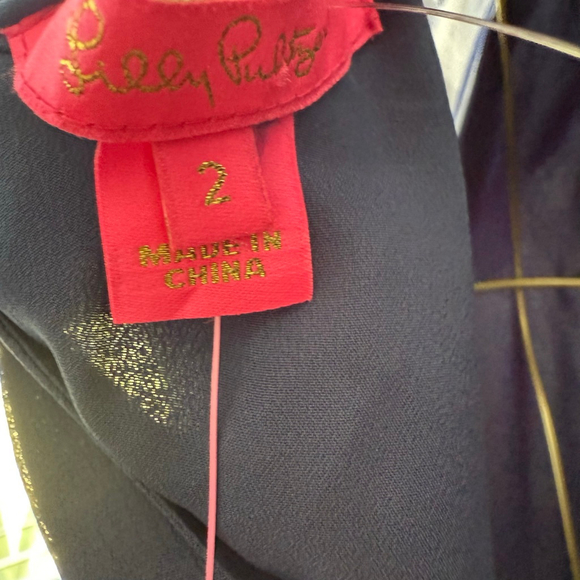 Women's Lilly Pulitzer Long Sleeve Top Size 2 Blue - Picture 9 of 10